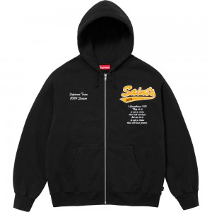 Supreme Salvation Zip Up Hooded Sweatshirt Zwart | Nederland-824705